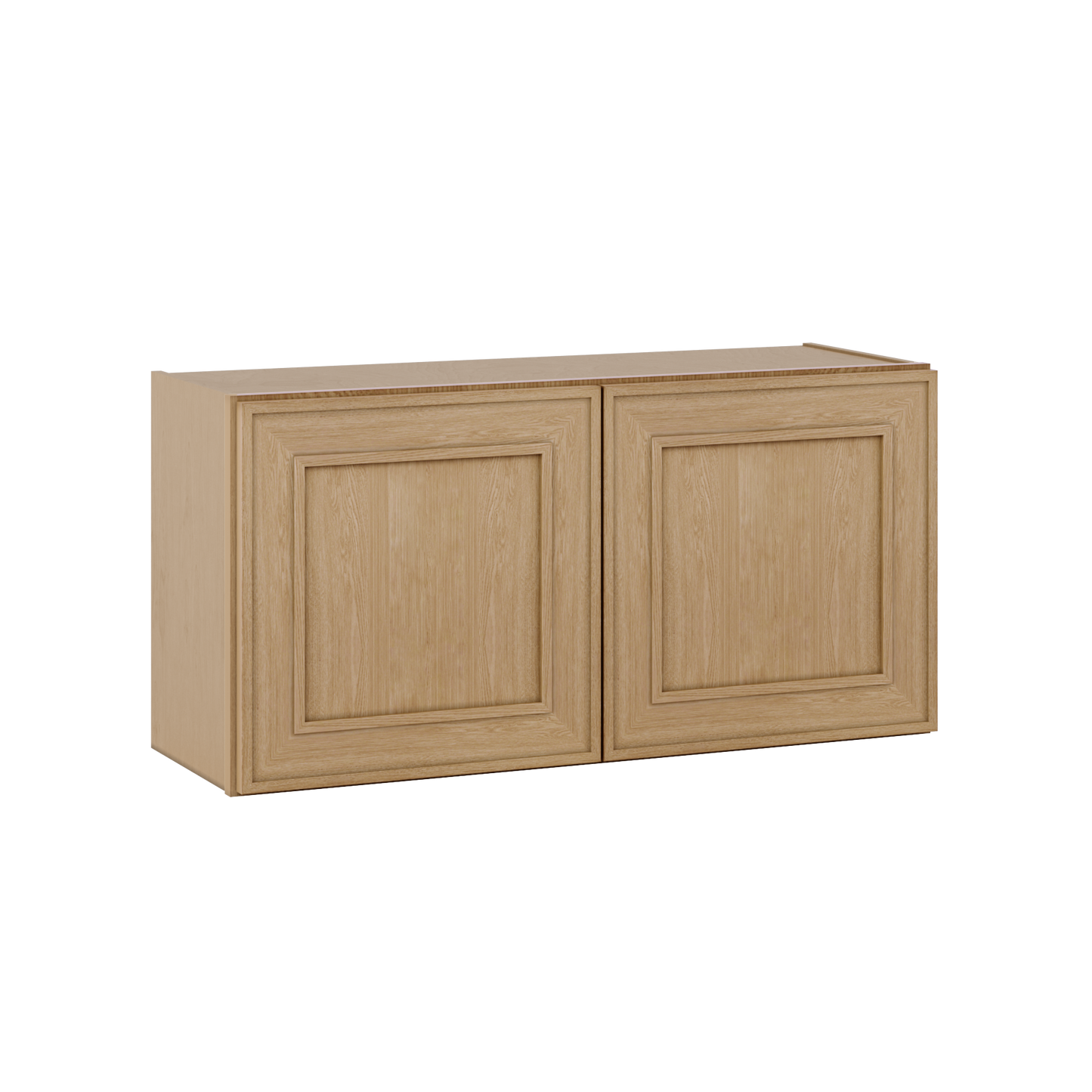 36" Wide Double Door 12", 15", 18", 21" & 24" Tall & 12" Deep Elegant Oak Craftsman Shaker Wall Cabinet