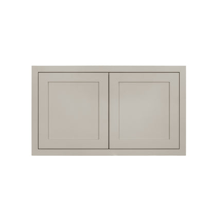 36" W 24" D Tuscan Gray Inset Shaker Refrigerator Wall Cabinet - 12", 15", 18", 21" & 24" Tall