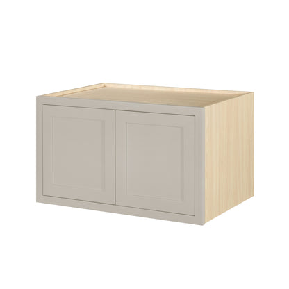 36" W 24" D Tuscan Gray Inset Shaker Refrigerator Wall Cabinet - 12", 15", 18", 21" & 24" Tall