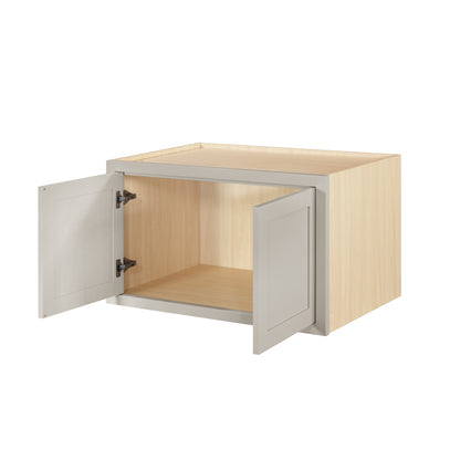 36" Wide 24" Deep 12", 15", 18", 21" & 24" Tall Ivory Elegant Craftsman Shaker Refrigerator Wall Cabinet