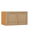 36" W 24" D Custom Oak Inset Shaker Refrigerator Wall Cabinet - 12", 15", 18", 21" & 24" Tall