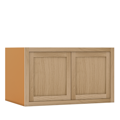 36" W 24" D Custom Oak Inset Shaker Refrigerator Wall Cabinet - 12", 15", 18", 21" & 24" Tall