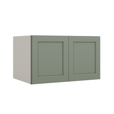 Wall Oven 33" Wide  x 78", 84", 90" & 94" 14SG Sage Green Shaker 1-1/4" Overlay Cabinet