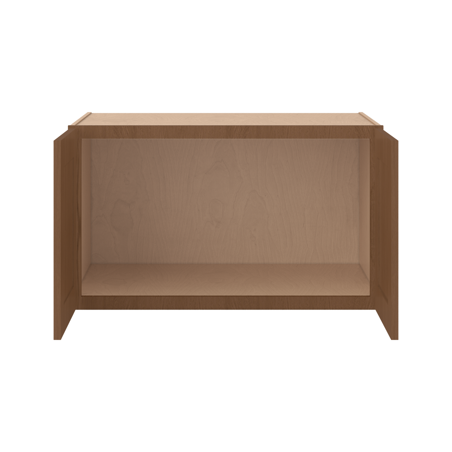 36" Wide 24" Deep 12", 15", 18", 21" & 24" Tall Elegant Craftsman Mocha Shaker Refrigerator Wall Cabinet