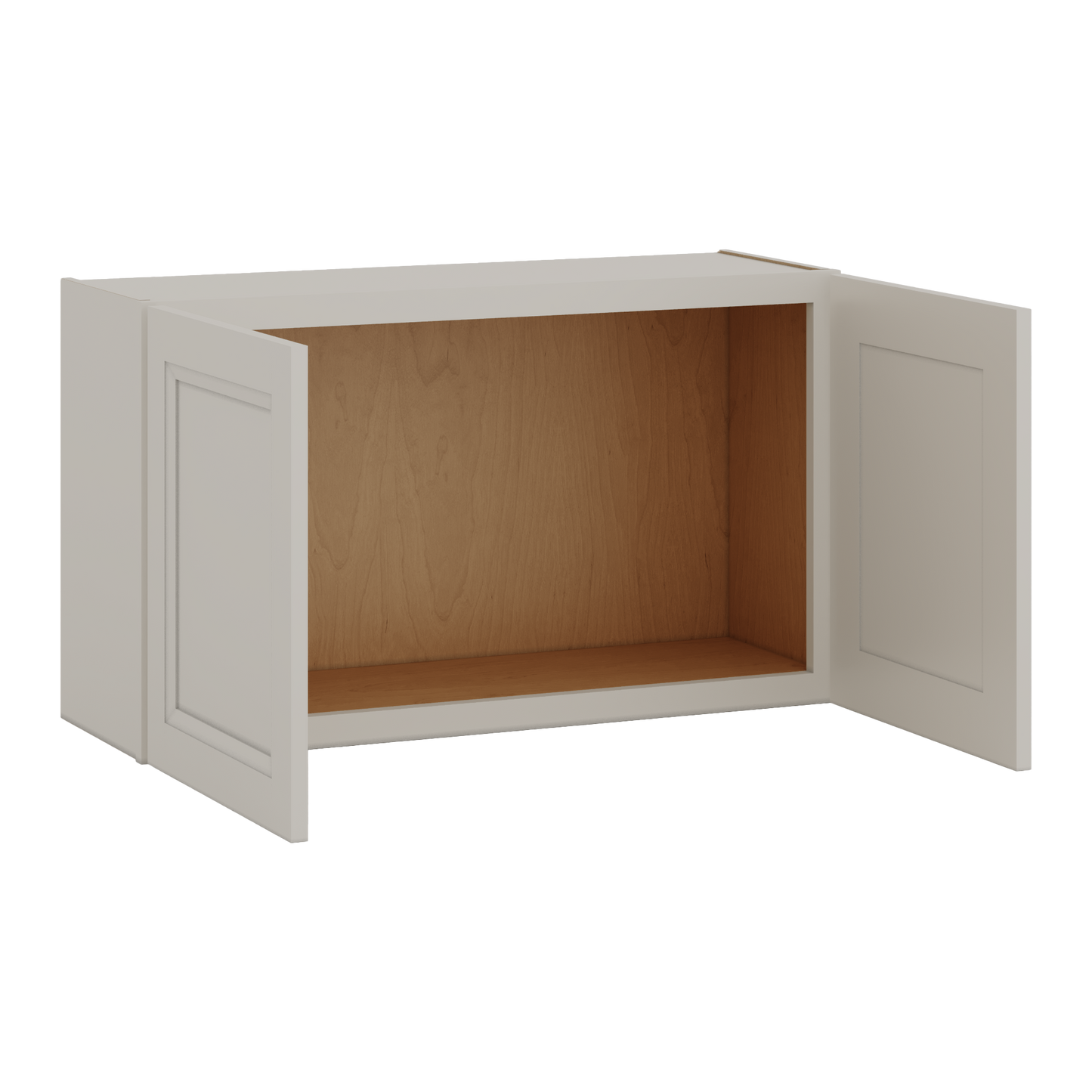36" Wide by 12" Deep Bridge 27LGDS Laguna Gray Double Shaker Wall Cabinet - Double Door 12", 15", 18", 21", 24" Tall