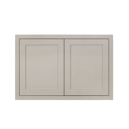 36" W 24" D Tuscan Gray Inset Shaker Refrigerator Wall Cabinet - 12", 15", 18", 21" & 24" Tall