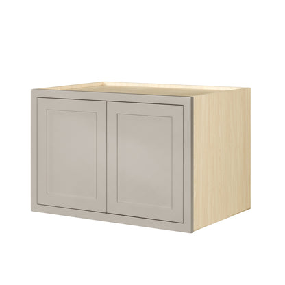 36" Wide 24" Deep 12", 15", 18", 21" & 24" Tall Ivory Elegant Craftsman Shaker Refrigerator Wall Cabinet
