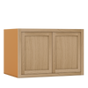 36" W 24" D Custom Oak Inset Shaker Refrigerator Wall Cabinet - 12", 15", 18", 21" & 24" Tall