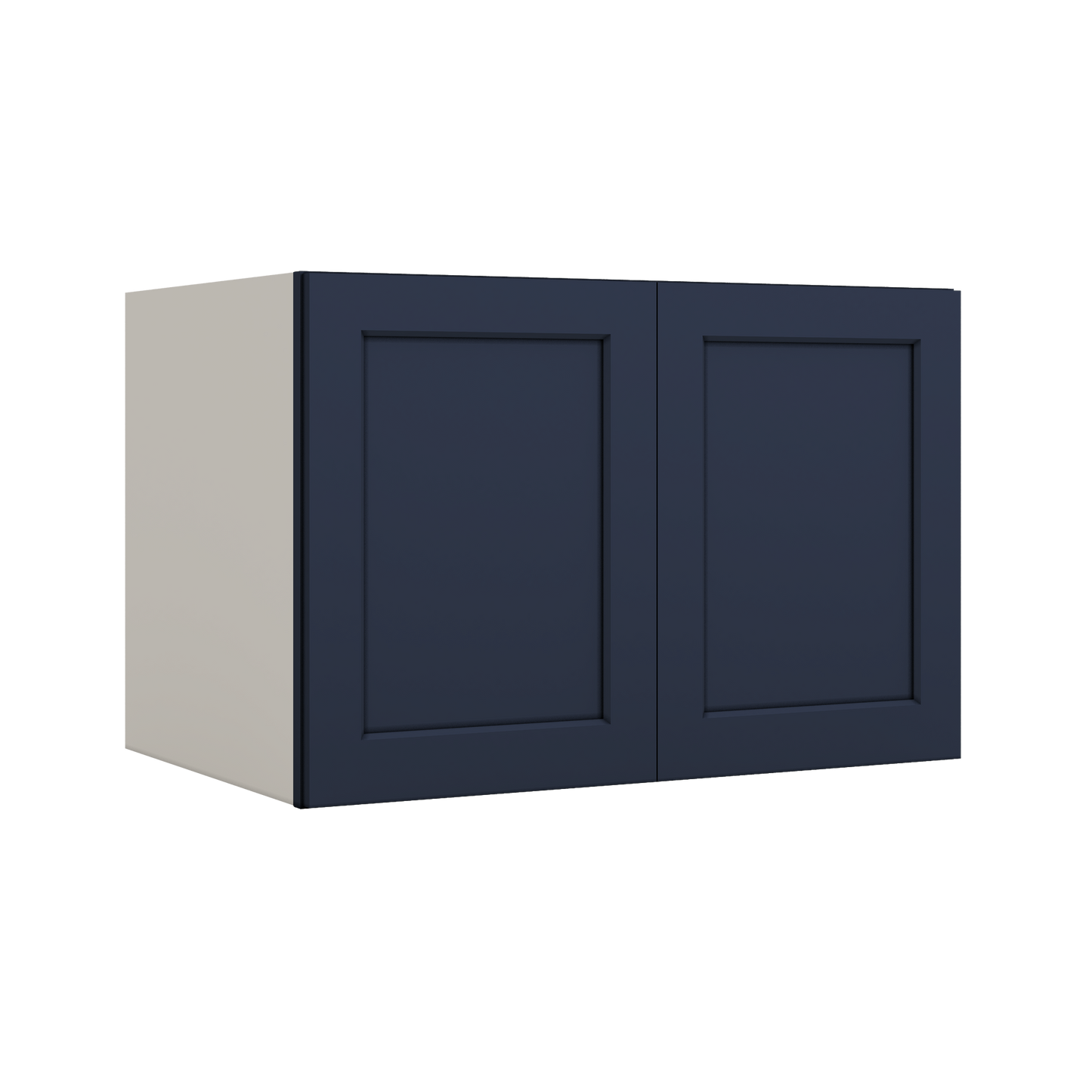 36" Wide 24" Deep Upper NB29 Naval Blue Shaker 1-1/4" Overlay Wall Cabinet - Double Door 12", 15", 18", 21", 24"