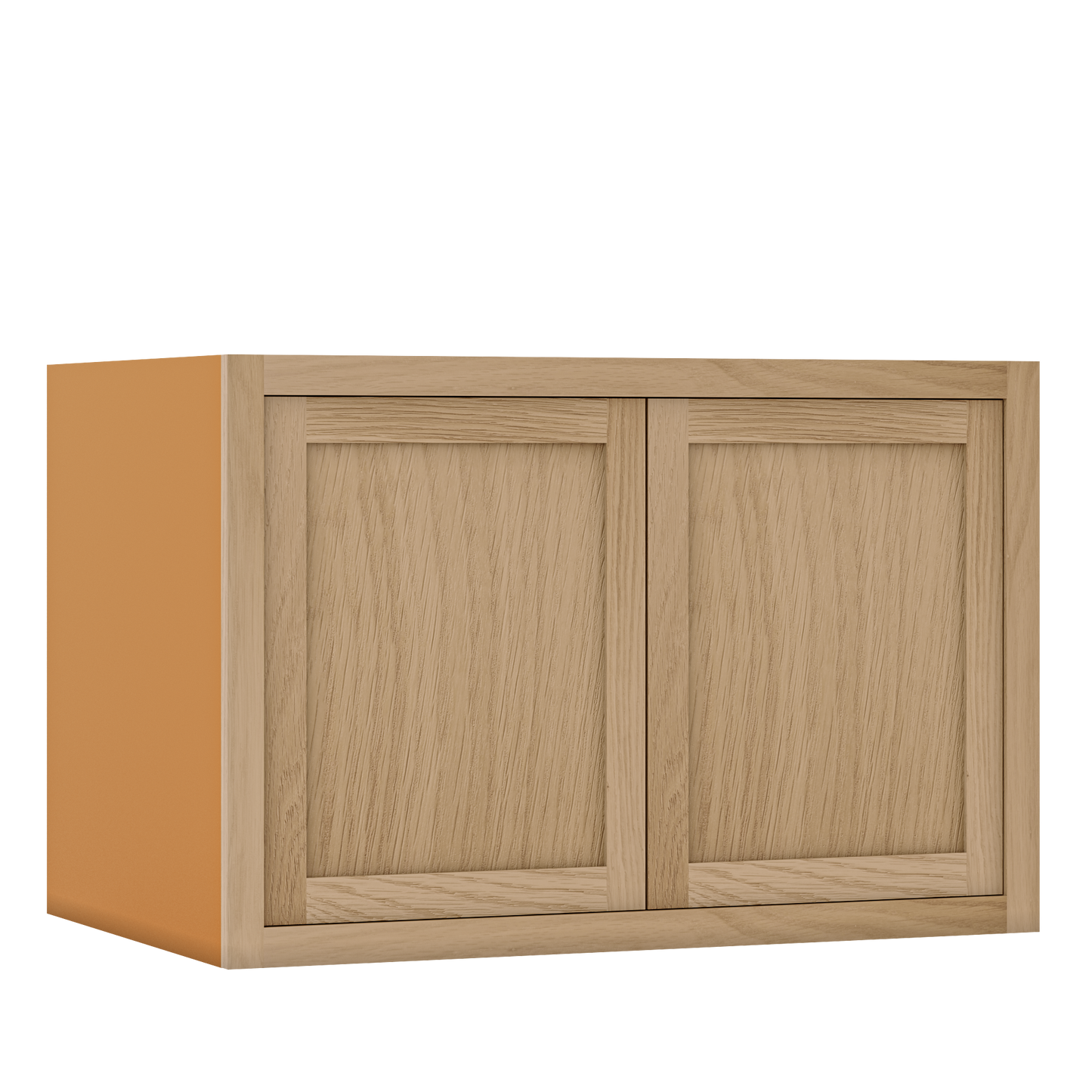 36" W 24" D Custom Oak Inset Shaker Refrigerator Wall Cabinet - 12", 15", 18", 21" & 24" Tall