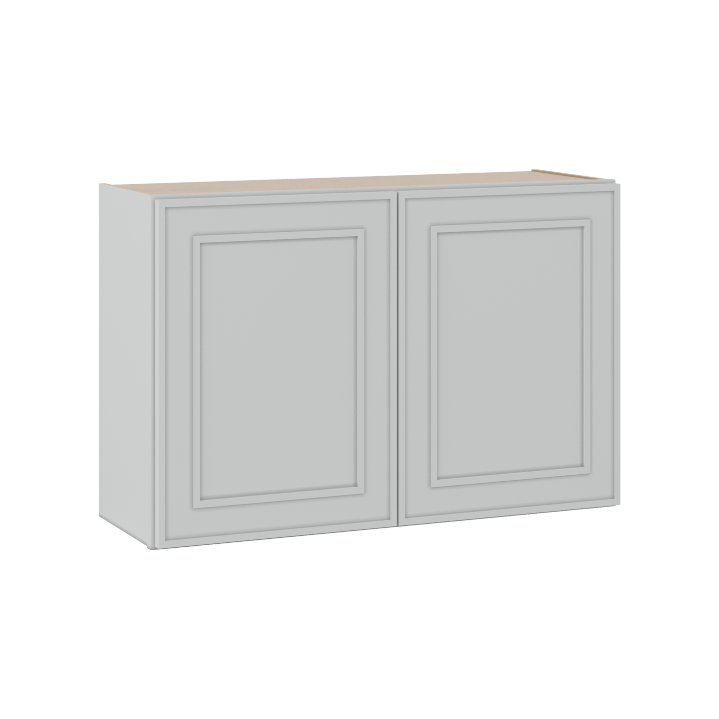 36" Wide Double Door 12", 15", 18", 21" & 24" Tall & 12" Deep White Elegant Oak Craftsman Shaker Wall Cabinet