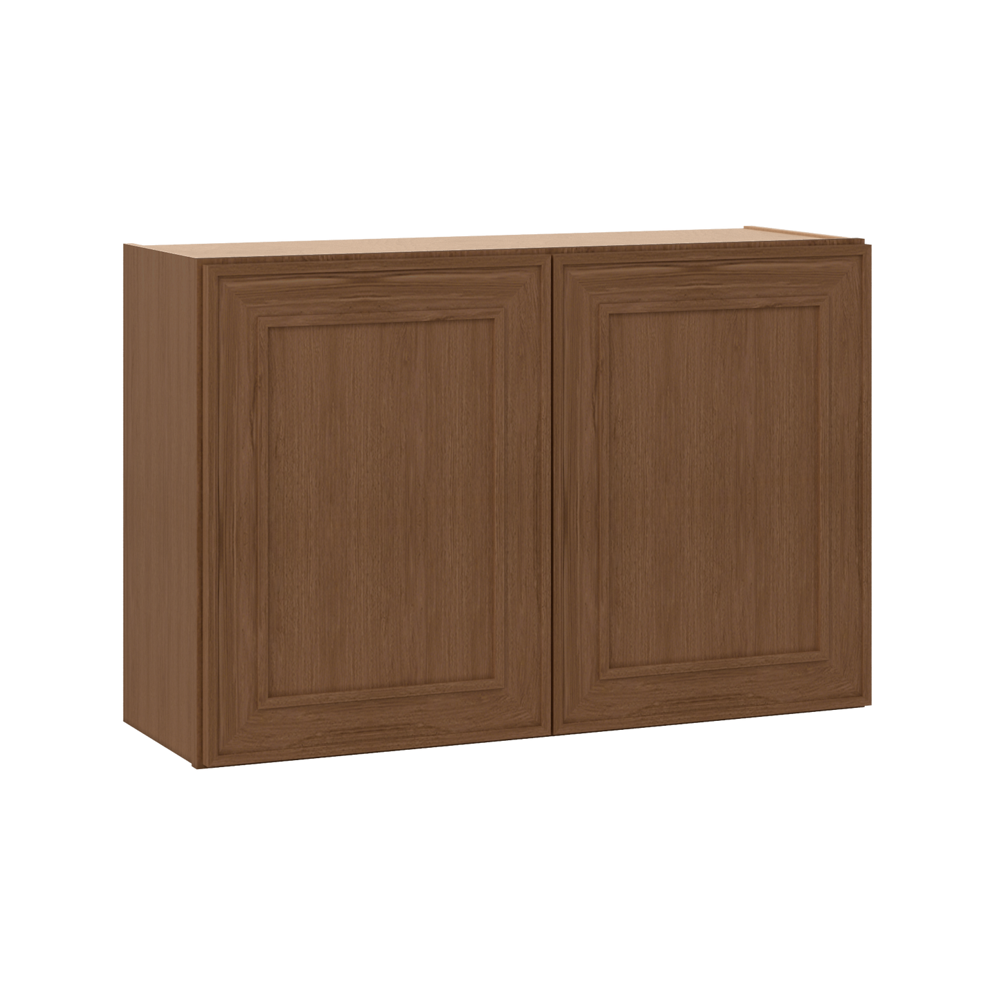 36" Wide Double Door 12", 15", 18", 21" & 24" Tall & 12" Deep Elegant Craftsman Mocha Shaker Wall Cabinet