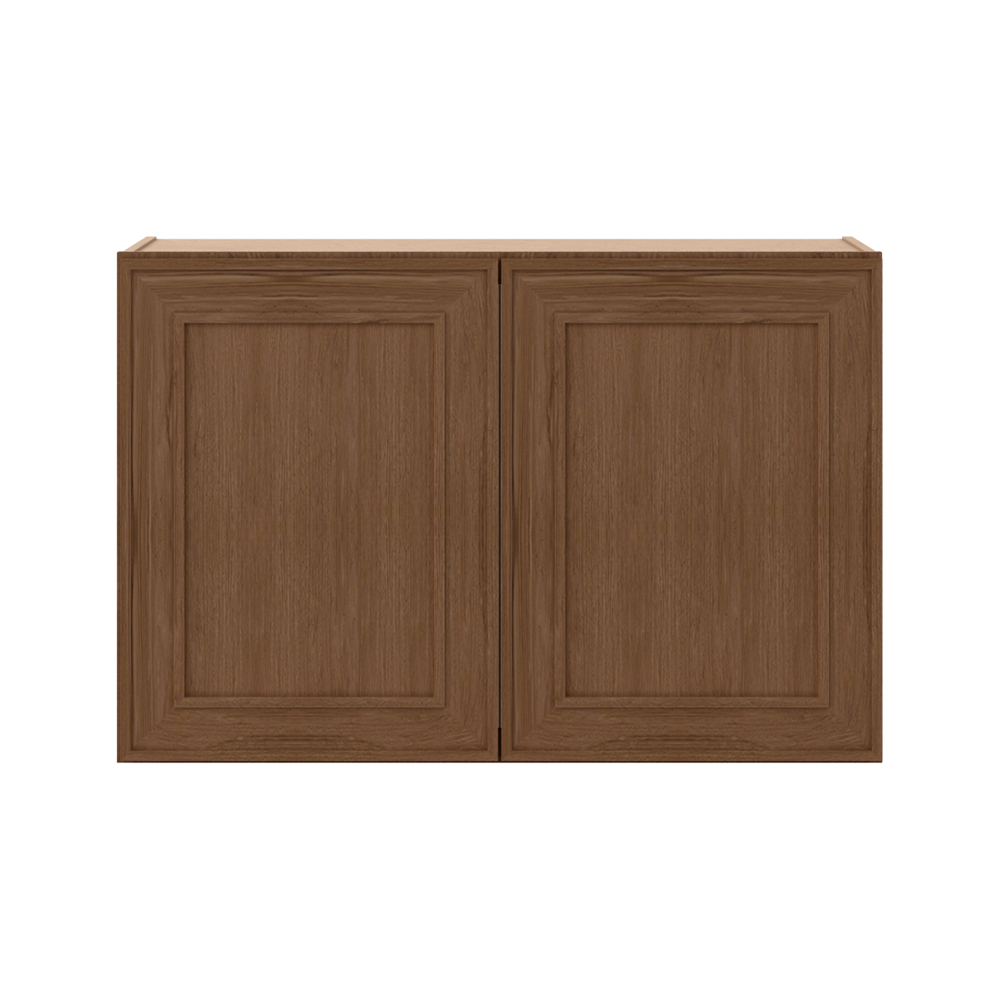 36" Wide Double Door 12", 15", 18", 21" & 24" Tall & 12" Deep Elegant Craftsman Mocha Shaker Wall Cabinet