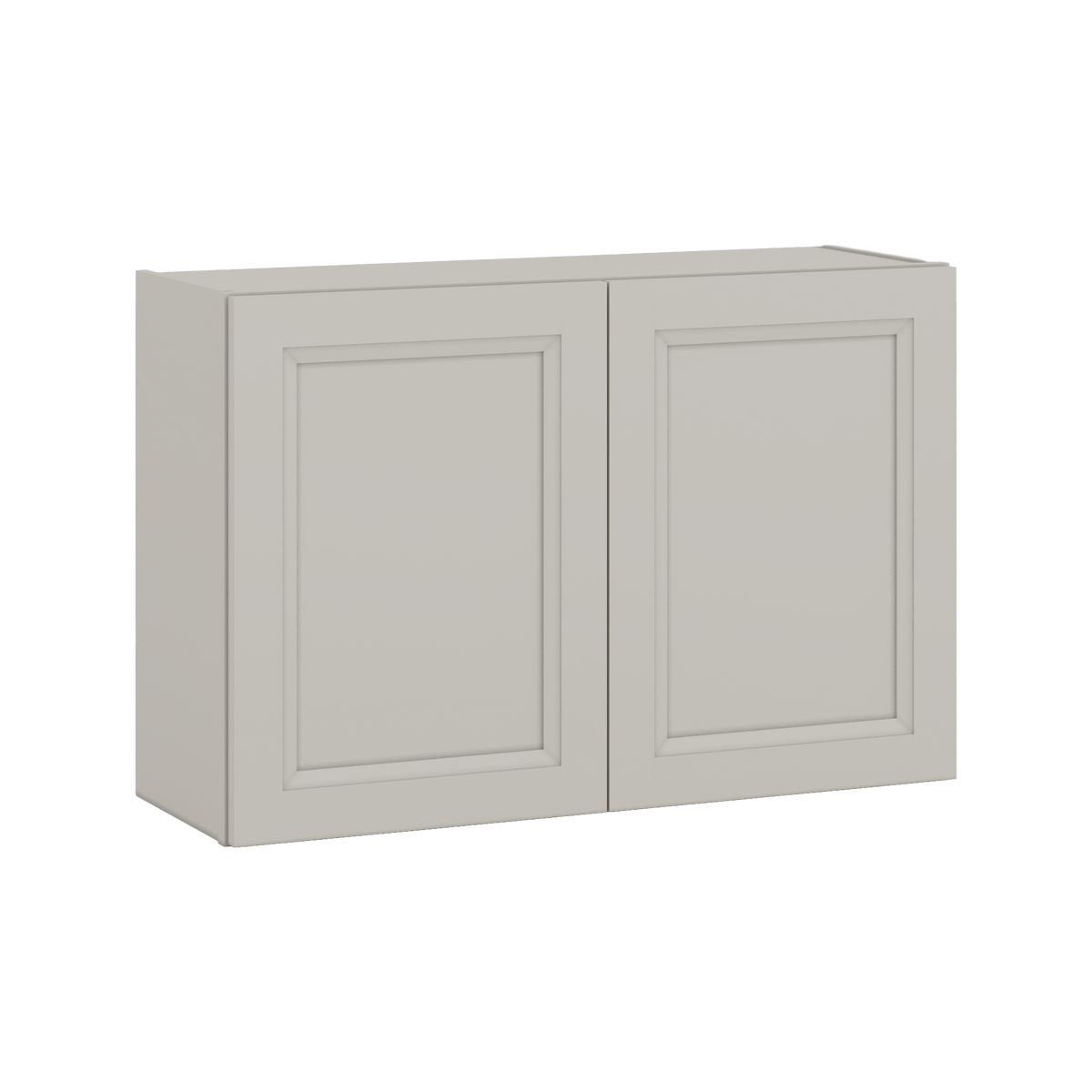 36" Wide by 12" Deep Bridge 27LGDS Laguna Gray Double Shaker Wall Cabinet - Double Door 12", 15", 18", 21", 24" Tall