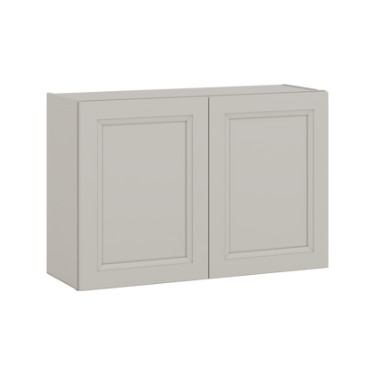 36" Wide by 12" Deep Bridge 27LGDS Laguna Gray Double Shaker Wall Cabinet - Double Door 12", 15", 18", 21", 24" Tall