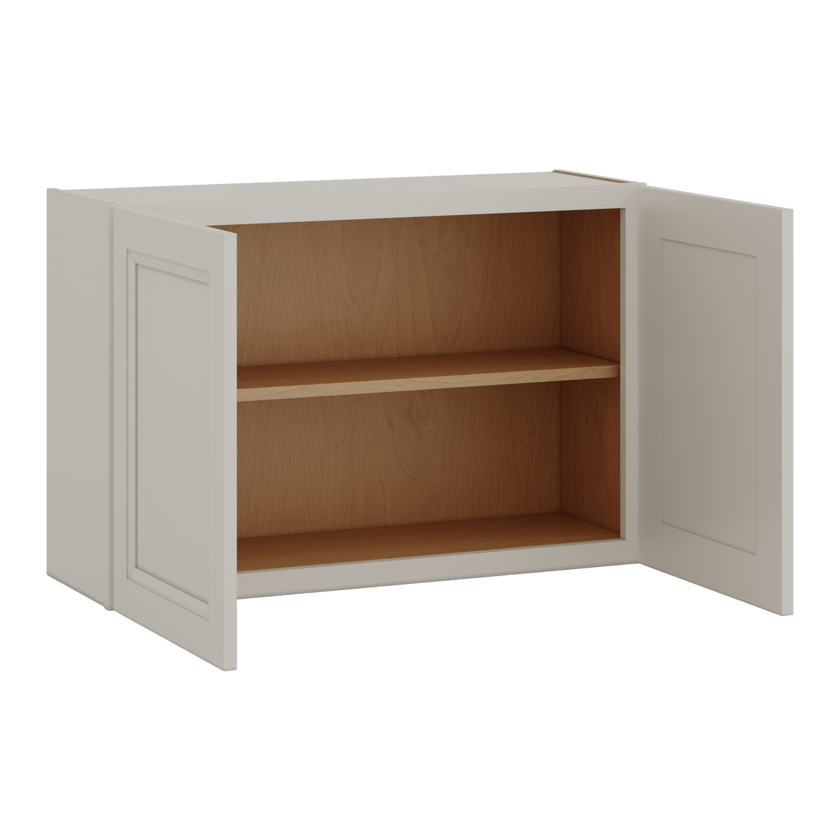 36" Wide by 12" Deep Bridge 27LGDS Laguna Gray Double Shaker Wall Cabinet - Double Door 12", 15", 18", 21", 24" Tall