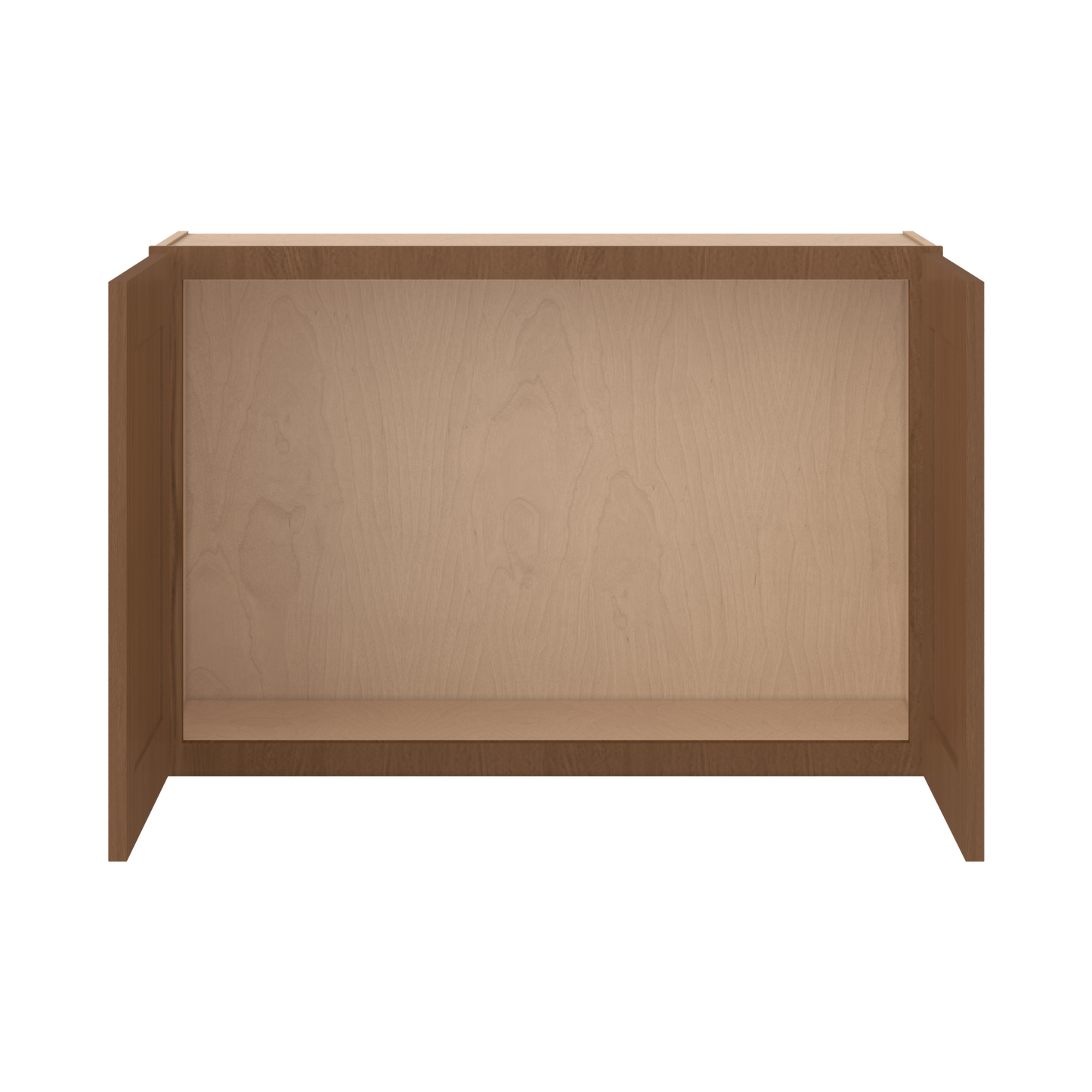 36" Wide Double Door 12", 15", 18", 21" & 24" Tall & 12" Deep Elegant Craftsman Mocha Shaker Wall Cabinet