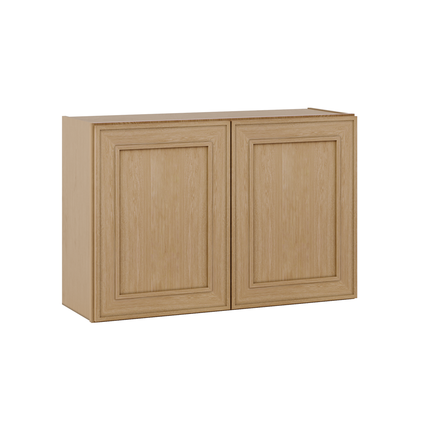 36" Wide Double Door 12", 15", 18", 21" & 24" Tall & 12" Deep Elegant Oak Craftsman Shaker Wall Cabinet