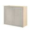 30" Tall Tuscan Gray Inset Shaker Wall Cabinet - Double Door 24", 27", 30", 33" & 36"