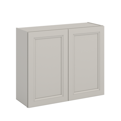 30" Tall 27LGDS Laguna Gray Double Shaker Wall Cabinet - Double Door 24", 27", 30", 33" & 36" Wide