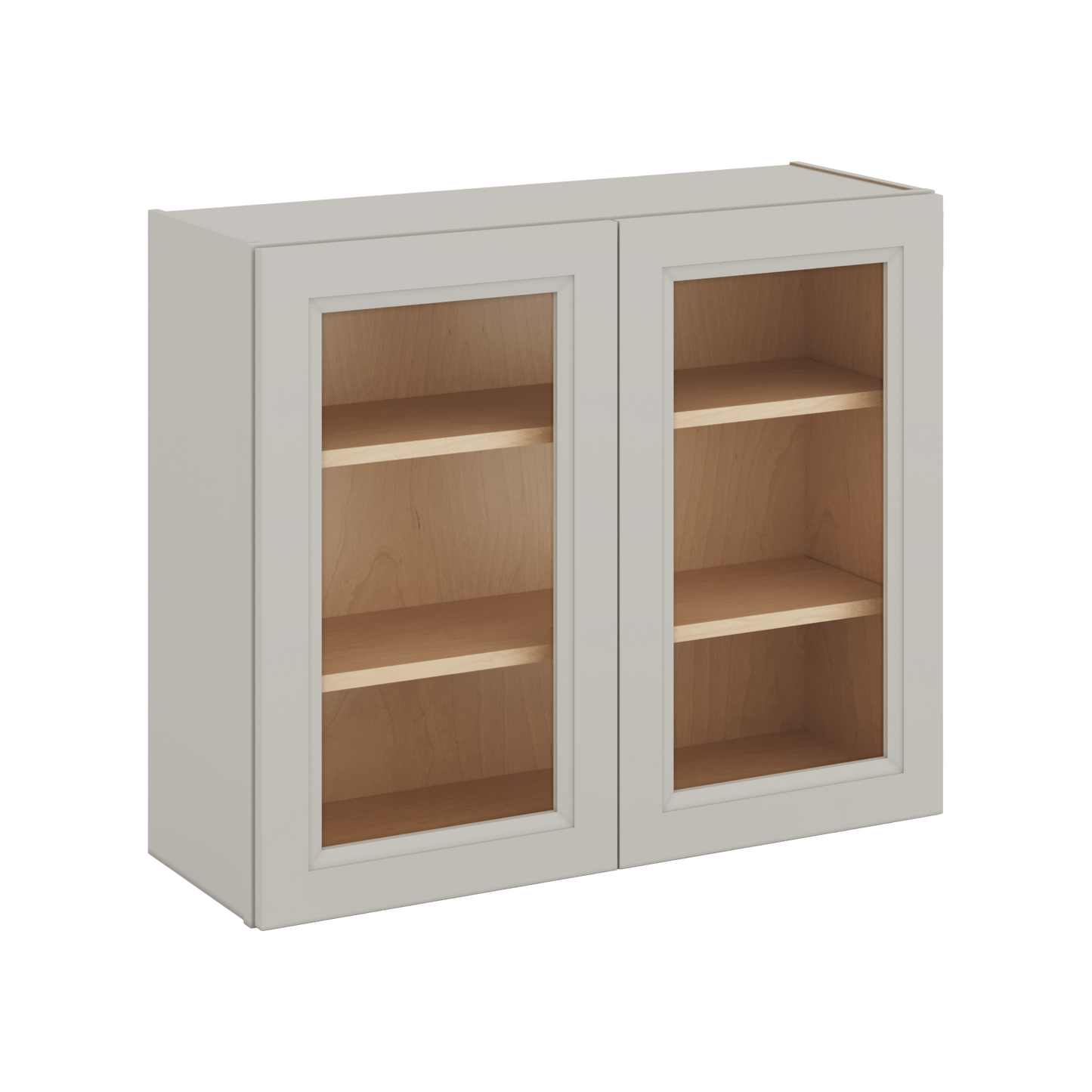 30" Tall 27LGDS Laguna Gray Double Shaker Glass Ready Wall Cabinet - Double Door 24", 27", 30", 33" & 36" Wide