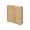 36" Wide 24" Deep Upper Sandstone Birch Shaker 1-1/4" Overlay Wall Cabinet - Double Door 12", 15", 18", 24"