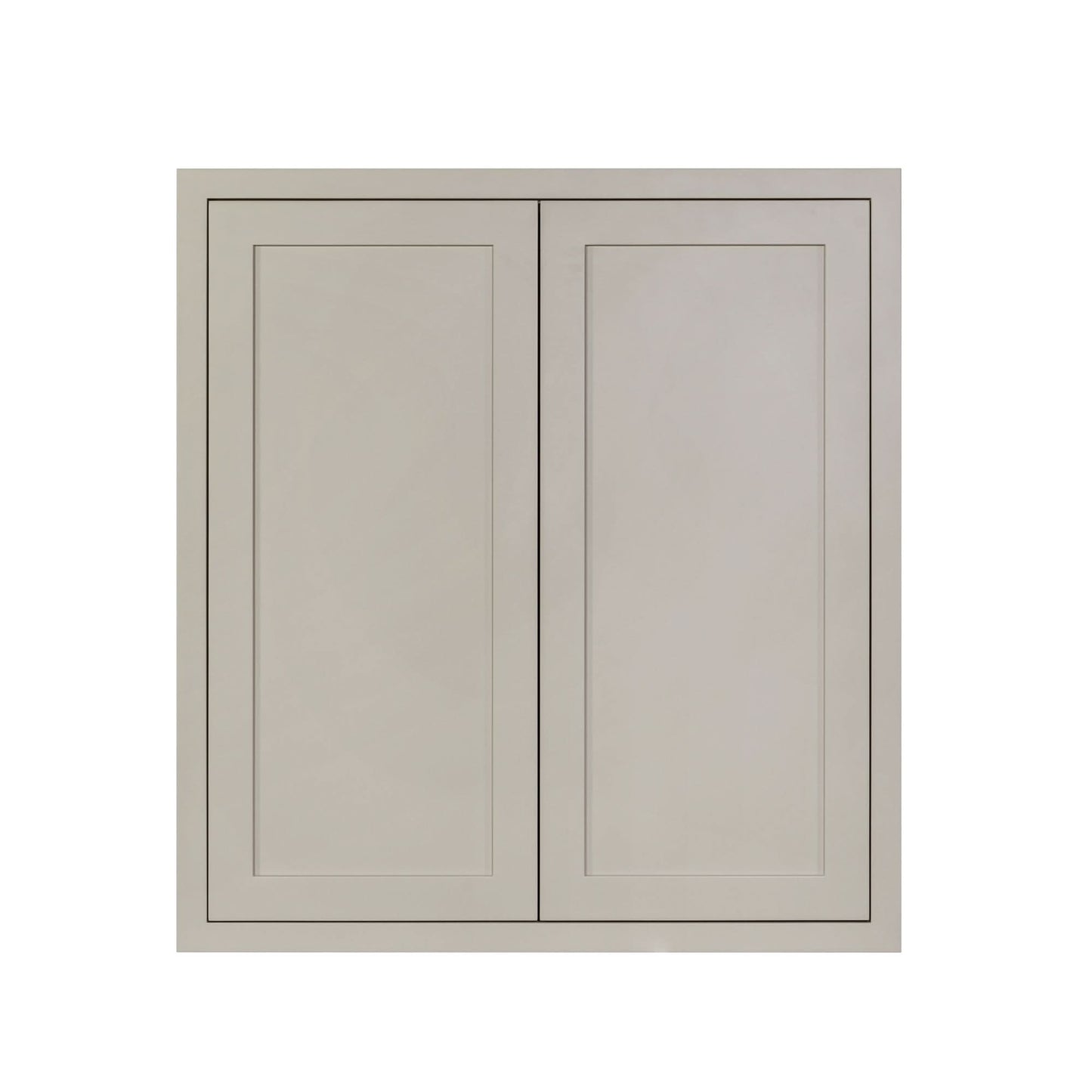 39" Tall Tuscan Gray Inset Shaker Wall Cabinet - Double Door 24", 27", 30", 33" & 36" Wide