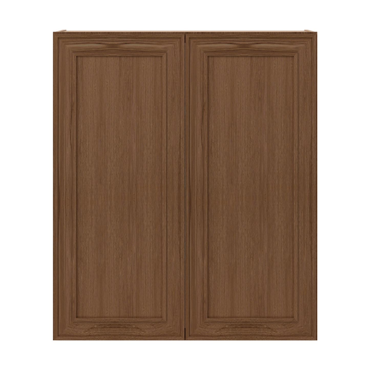 42" Tall Double Door 24", 27", 30", 33" & 36" Wide Elegant Craftsman Mocha Shaker Wall Cabinet