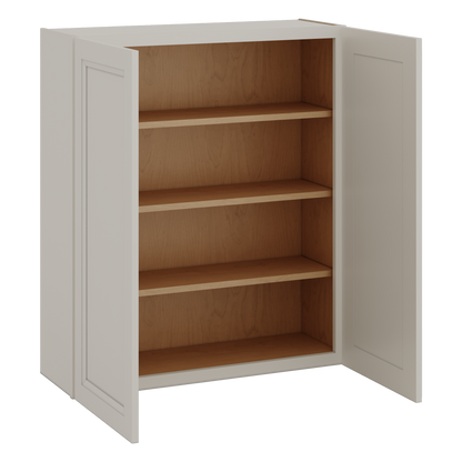 42" Tall Cinder Double Shaker Wall Cabinet - Double Door 24", 27", 30", 33", 36"