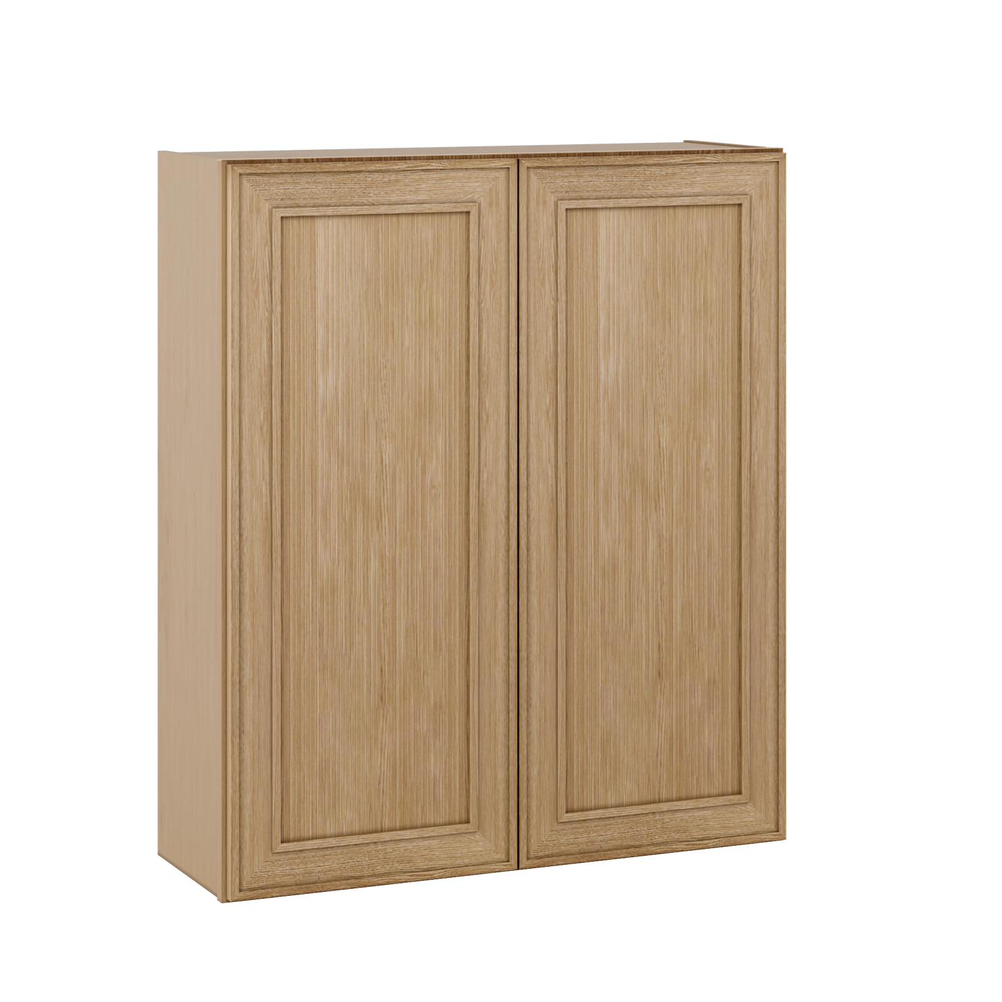 42" Tall Double Door 24", 27", 30", 33" & 36" Wide Elegant Oak Shaker Wall Cabinet
