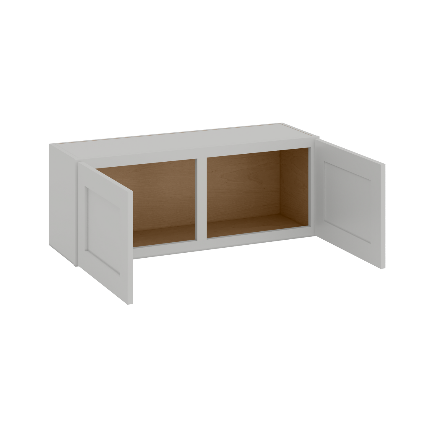 15" Tall | 30", 33" and 36" Width | Wall Cabinet with Double Doors | RTA Unassembled | Northpoint Polar White Full Overlay
