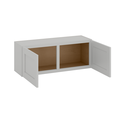 15" Tall | 30", 33" and 36" Width | Wall Cabinet with Double Doors | RTA Unassembled | Northpoint Polar White Full Overlay