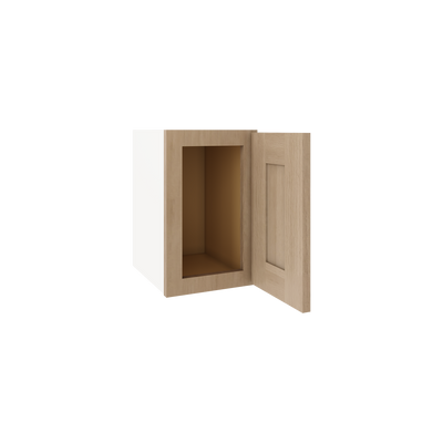 15" Tall x 12" Deep Stacker /  Upper Natural Color 17ROS - Redondo White Oak Shaker 1-1/4" Overlay Wall Cabinet