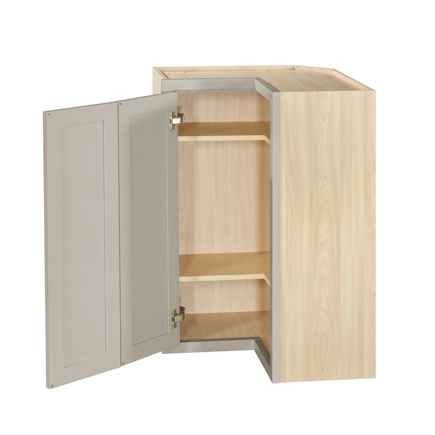 Wall Angle Corner Tuscan Gray Shaker Wall Cabinet 27" W x 30" & 39" Tall
