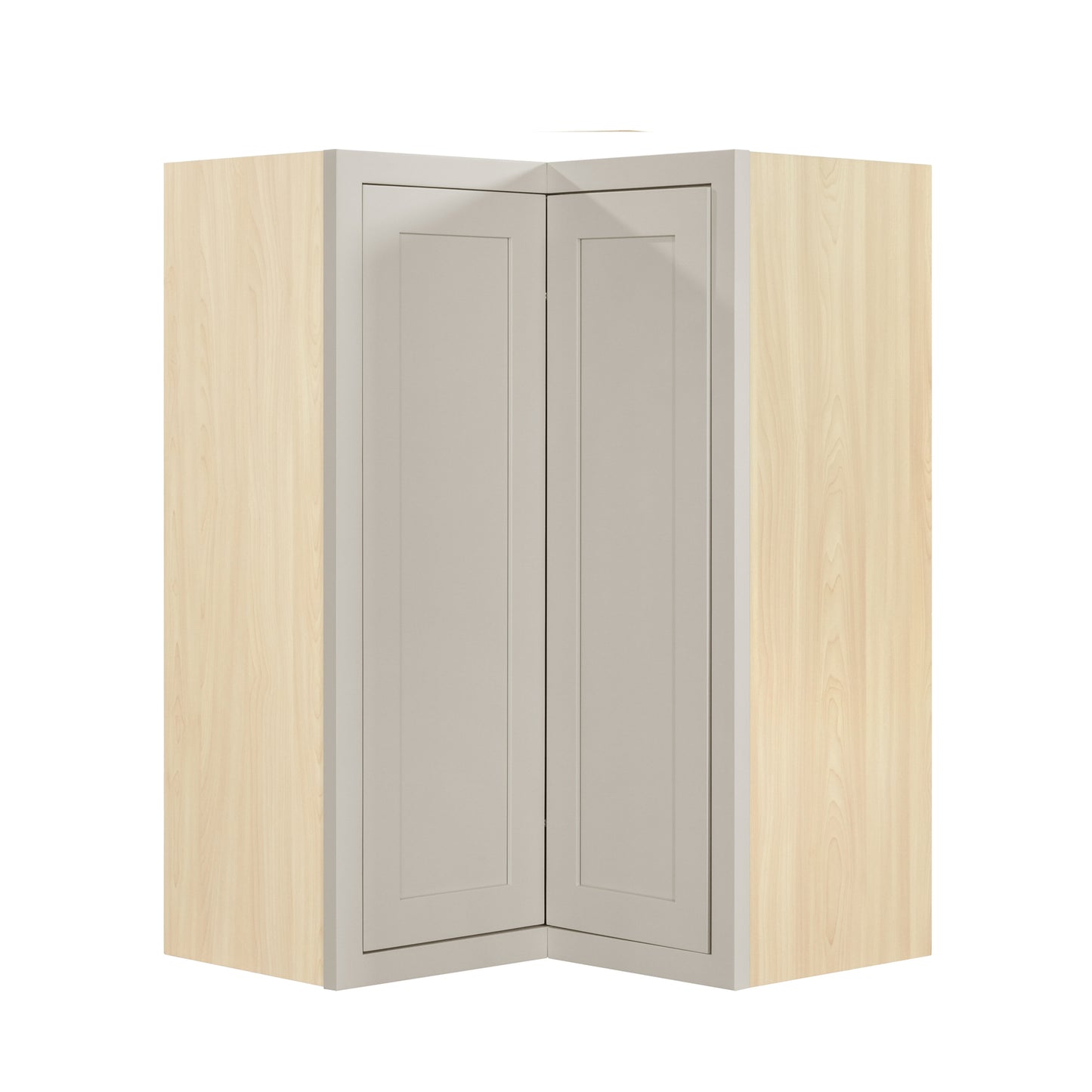 Wall Angle Corner Tuscan Gray Shaker Wall Cabinet 27" W x 30" & 39" Tall