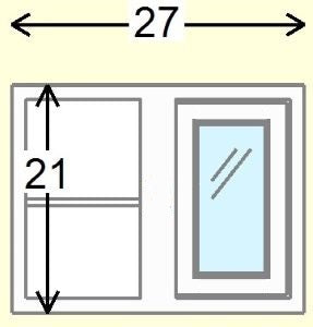 Custom Glass Ready Blind Corner Wall Inset Cabinet 27" Wide by 9", 12" 15", 18", 21", 24", 27", 30", 33", 36", 39  and 42" Tall