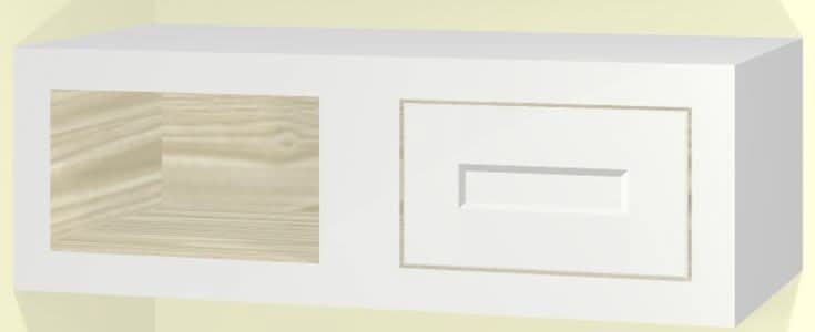 27" Wide Blind Corner Wall Inset Cabinet 9", 12" 15", 18", 21", 24", 27", 30", 33", 36", 39 , 42", 45", 48" & 51" Tall