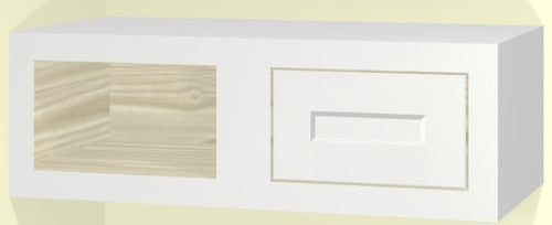 Custom Blind Corner Wall Inset Cabinet 27" Wide by 9", 12" 15", 18", 21", 24", 27", 30", 33", 36", 39  and 42" Tall