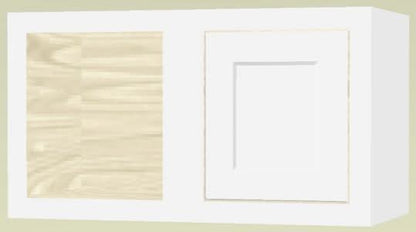 27" Wide Blind Corner Wall Inset Cabinet 9", 12" 15", 18", 21", 24", 27", 30", 33", 36", 39 , 42", 45", 48" & 51" Tall
