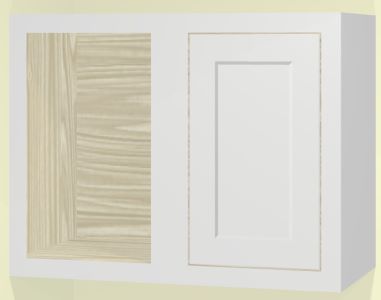 Custom Blind Corner Wall Inset Cabinet 27" Wide by 9", 12" 15", 18", 21", 24", 27", 30", 33", 36", 39  and 42" Tall