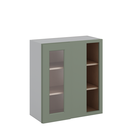 Glass Ready Sage Green Blind Wall Cabinet 27 30 36 42
