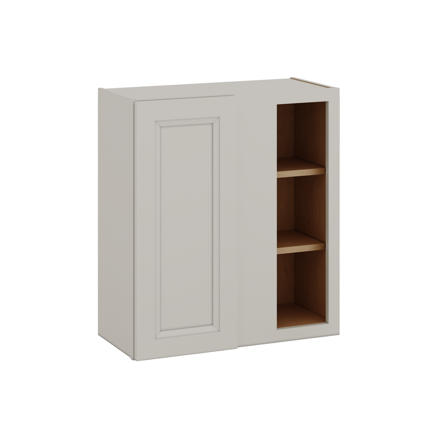 Blind Corner 27LGDS Laguna Gray Double Shaker Wall Cabinet (left or right) 27" Wide by 30", 36" or 42" Tall