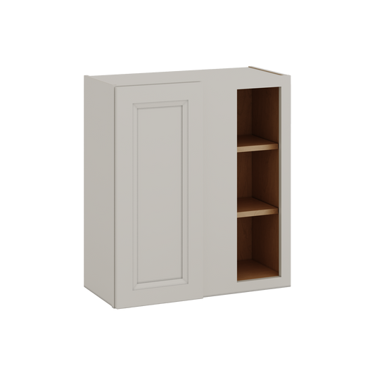 Blind Corner 27LGDS Laguna Gray Double Shaker Wall Cabinet (left or right) 27" Wide by 30", 36" or 42" Tall