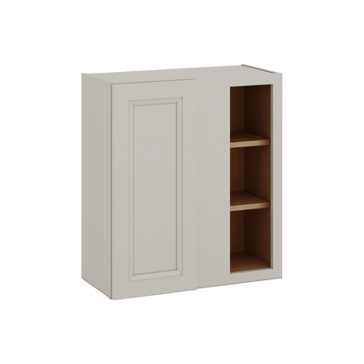 Blind Corner 27LGDS Laguna Gray Double Shaker Wall Cabinet (left or right) 27" Wide by 30", 36" or 42" Tall