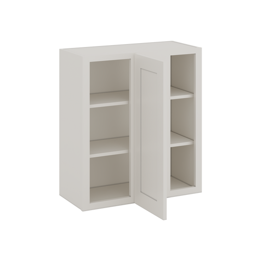 Blind Corner 2WS White Shaker 1-1/4" Overlay Wall Cabinet (left or right) 27" Wide by 30", 36" or 42" Tall