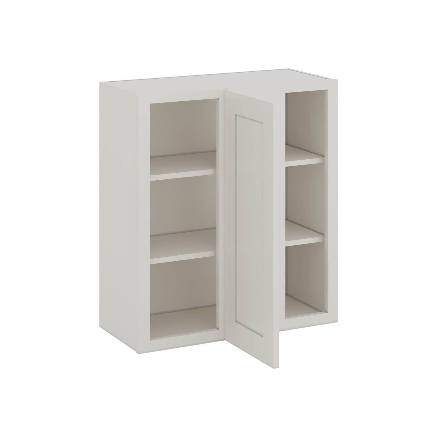Blind Corner ICE White Shaker 1-1/4" Overlay Wall Cabinet (left or right) 27" Wide by 30", 36" or 42" Tall CWS/CWB