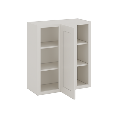 Blind Corner ICE White Shaker 1-1/4" Overlay Wall Cabinet (left or right) 27" Wide by 30", 36" or 42" Tall CWS/CWB