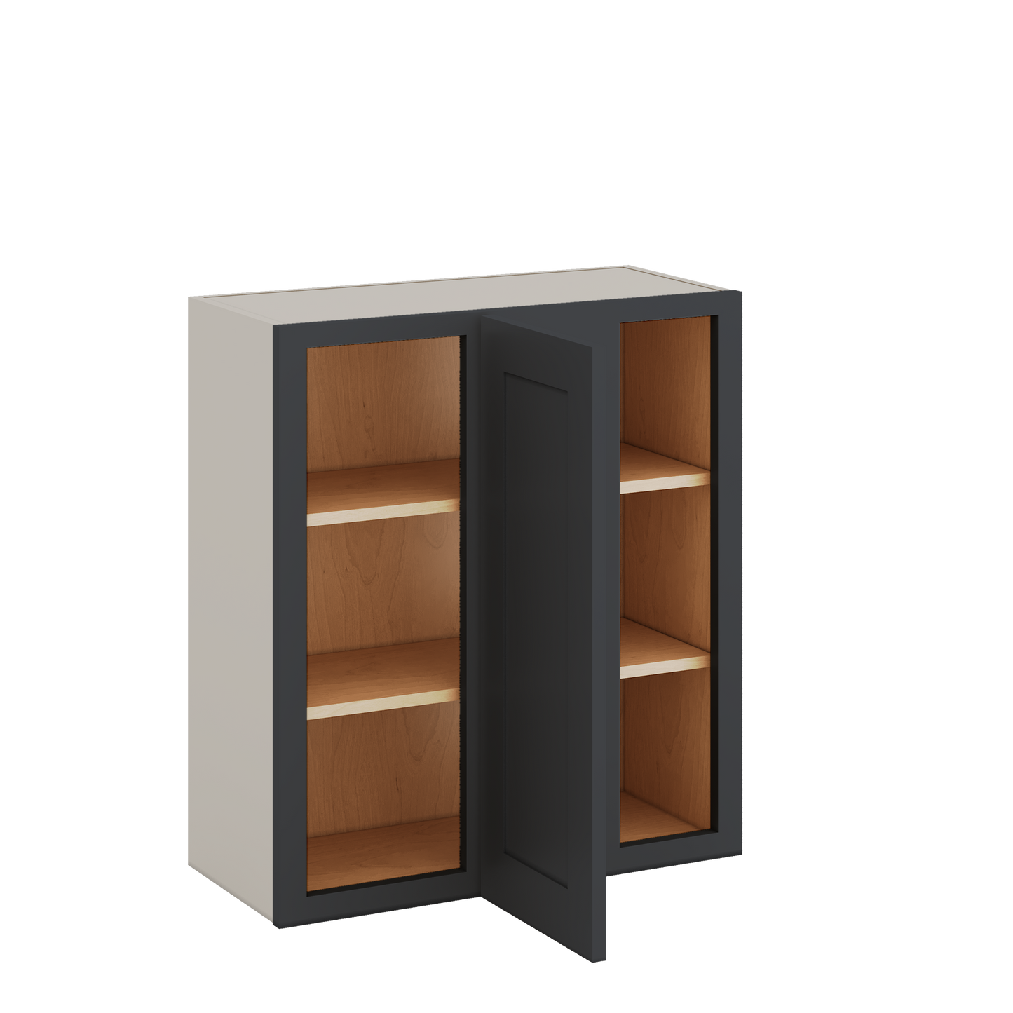 Blind Corner 15HNS Hermosa Noir Black Shaker 1-1/4" Overlay Wall Cabinet (left or right) 27" Wide by 30", 36" or 42" Tall