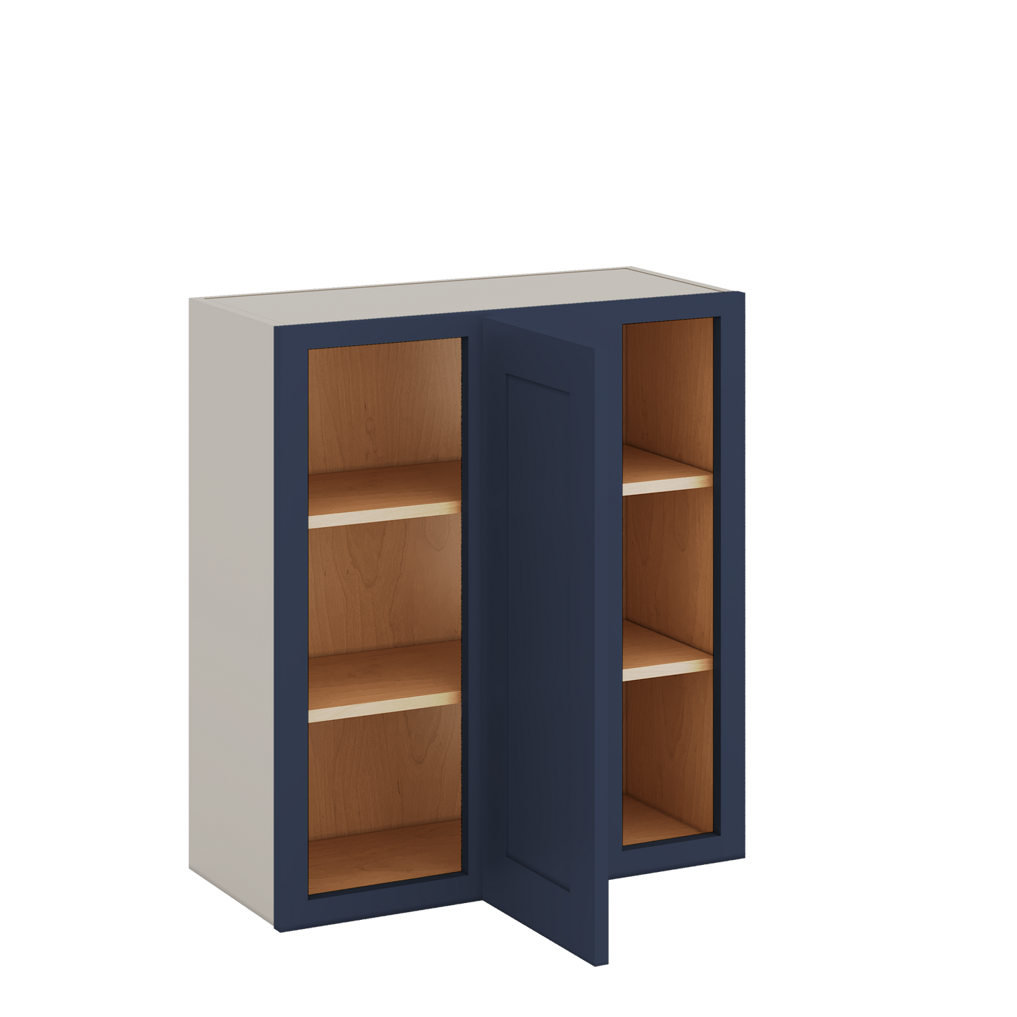 Blind Corner NB29 Naval Blue Shaker 1-1/4" Overlay Wall Cabinet (left or right) 27" Wide by 30", 36" or 42" Tall