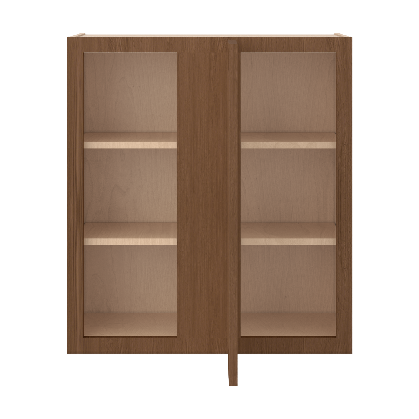 Blind Corner 27" Wide by 30", 36" & 42" Tall Mocha Elegant Oak Craftsman Shaker 1-1/4" Overlay Wall Cabinet